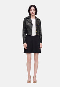 Giacca effetto stropicciato con borchie MIchael Kors Black