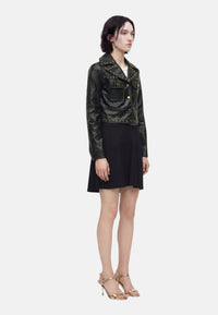 Giacca effetto stropicciato con borchie MIchael Kors Black