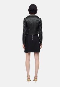 Giacca effetto stropicciato con borchie MIchael Kors Black