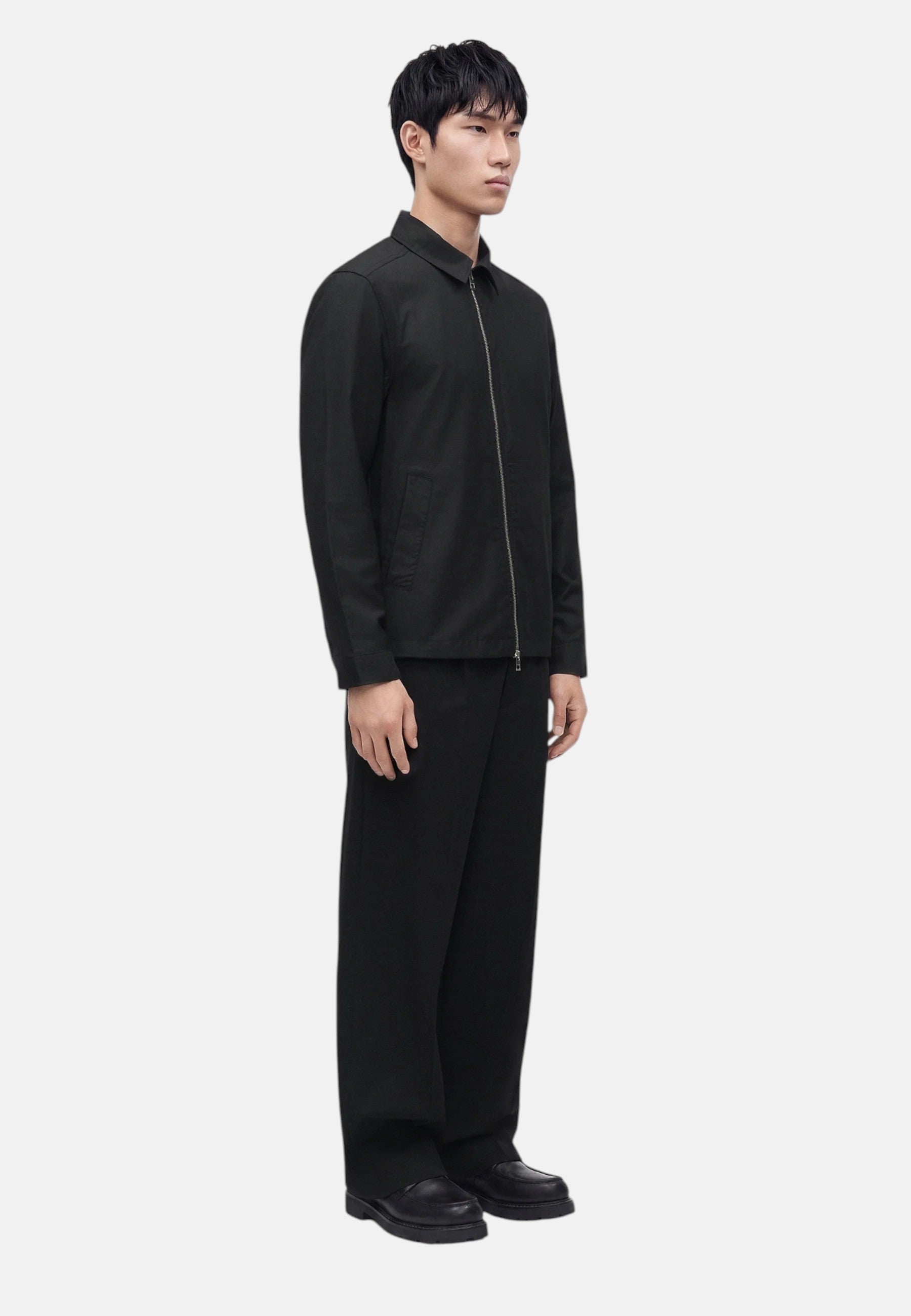 Giacca a camicia tecnica con zip Uomo Michael Kors Black