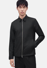 Giacca a camicia tecnica con zip Uomo Michael Kors Black