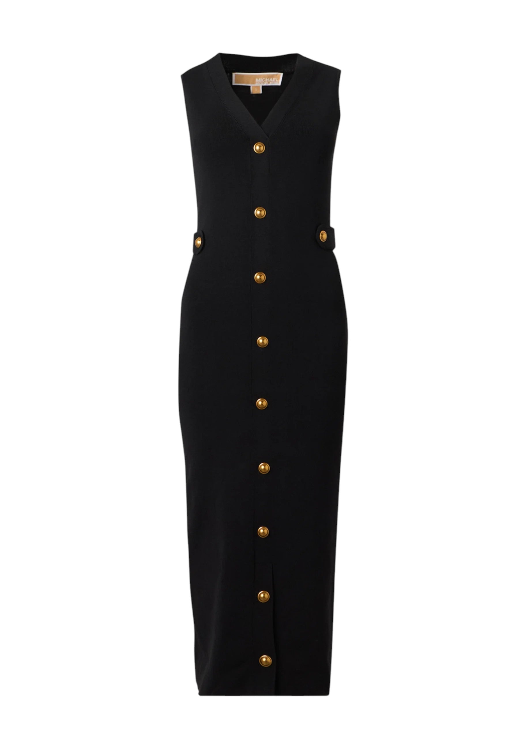 Abito midi in maglia stretch Michael Kors Black