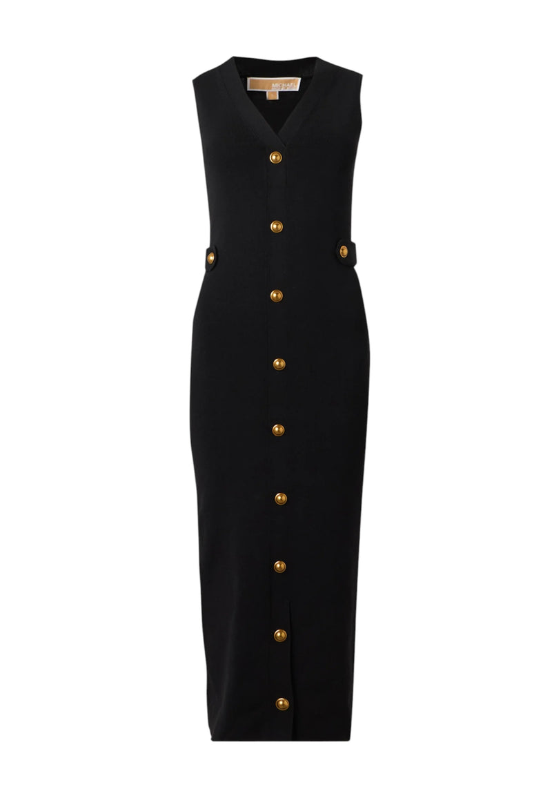 Abito midi in maglia stretch Michael Kors Black