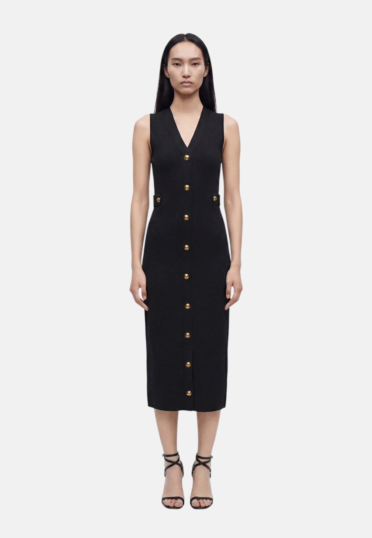 Abito midi in maglia stretch Michael Kors Black