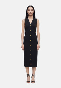 Abito midi in maglia stretch Michael Kors Black