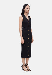 Abito midi in maglia stretch Michael Kors Black