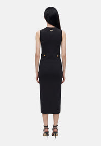 Abito midi in maglia stretch Michael Kors Black