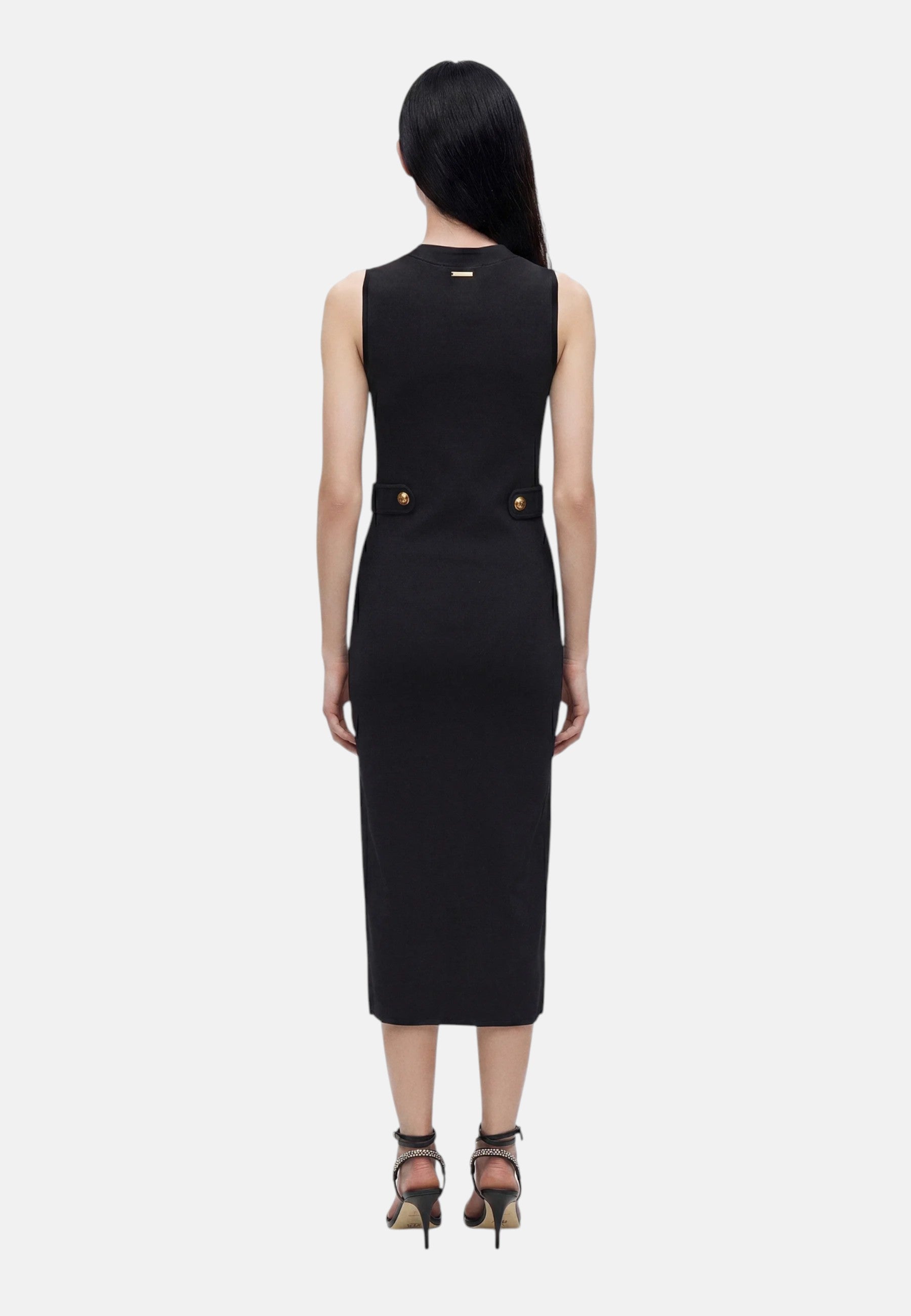 Abito midi in maglia stretch Michael Kors Black