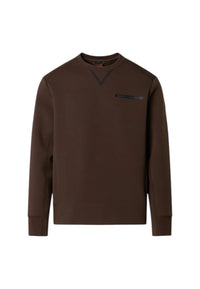Felpa girocollo in scuba Uomo North Sails Espresso