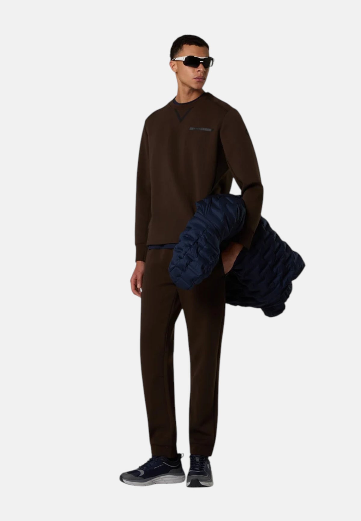 Felpa girocollo in scuba Uomo North Sails Espresso