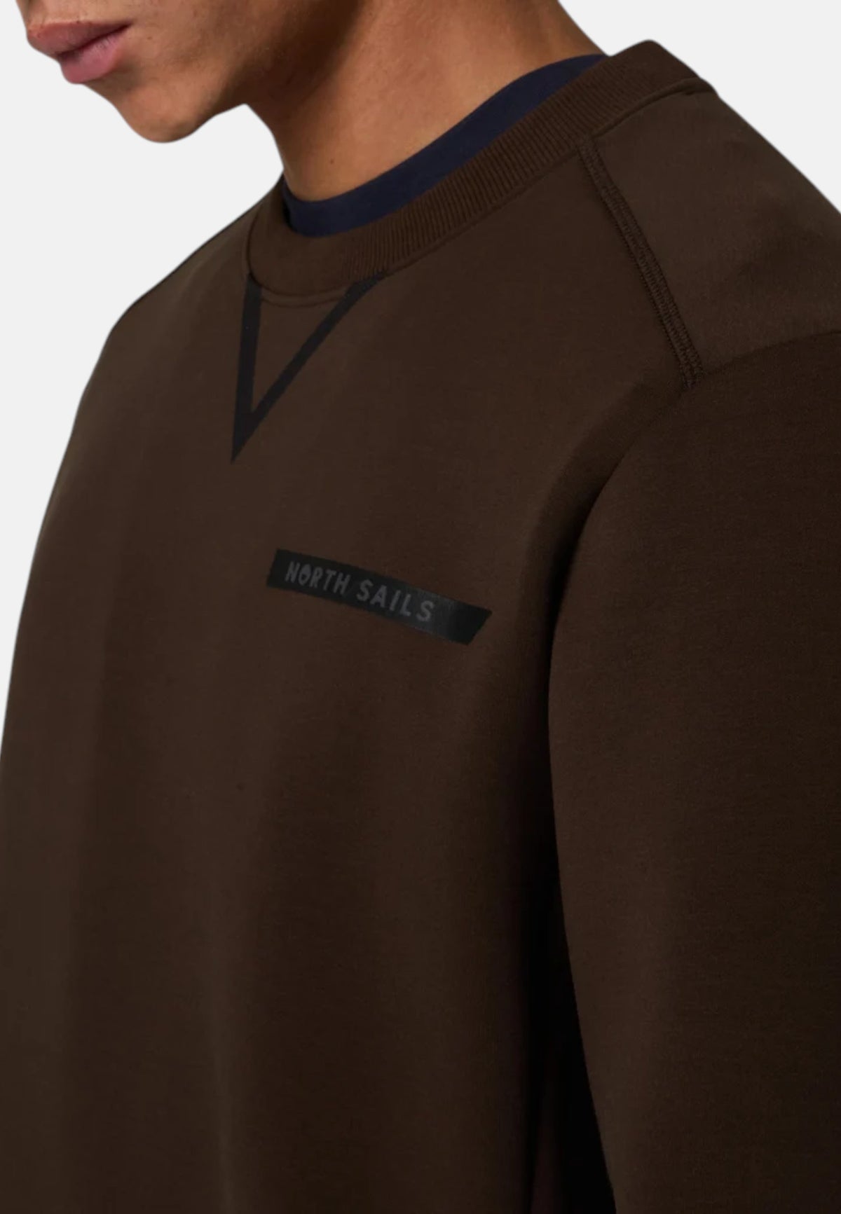 Felpa girocollo in scuba Uomo North Sails Espresso