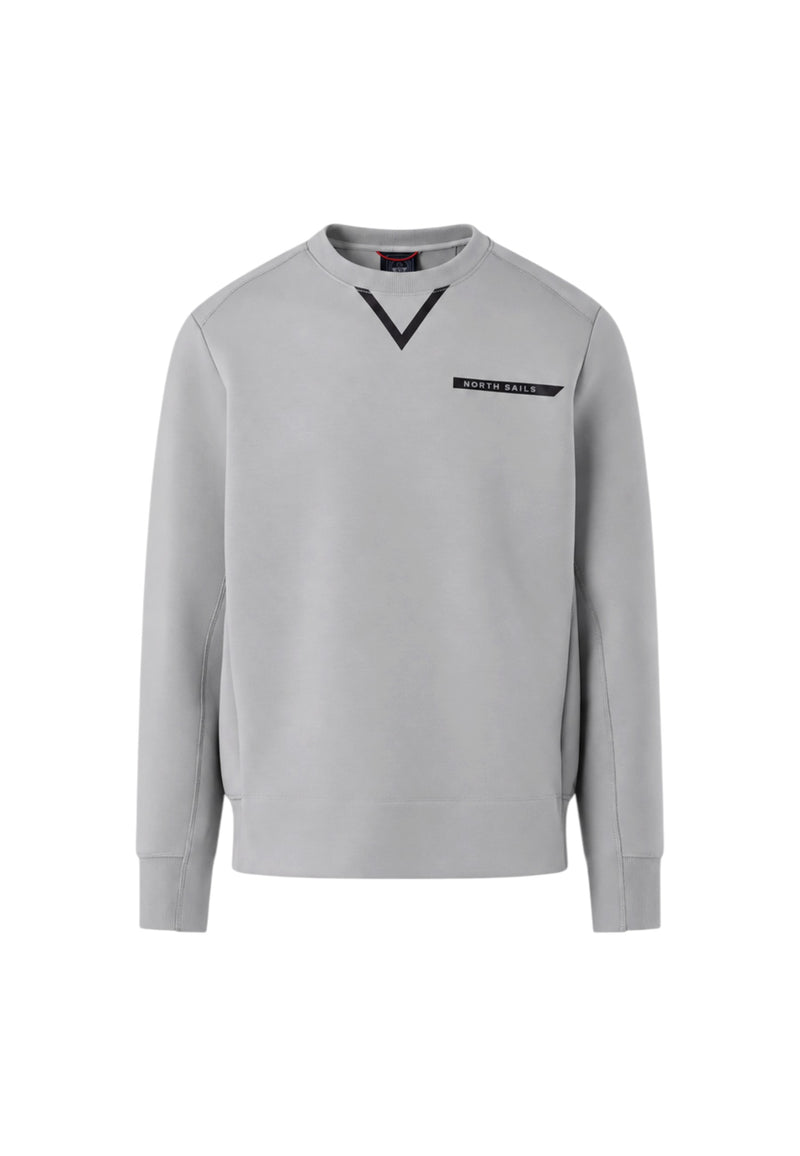 Felpa girocollo in scuba Uomo North Sails Vapor Grey
