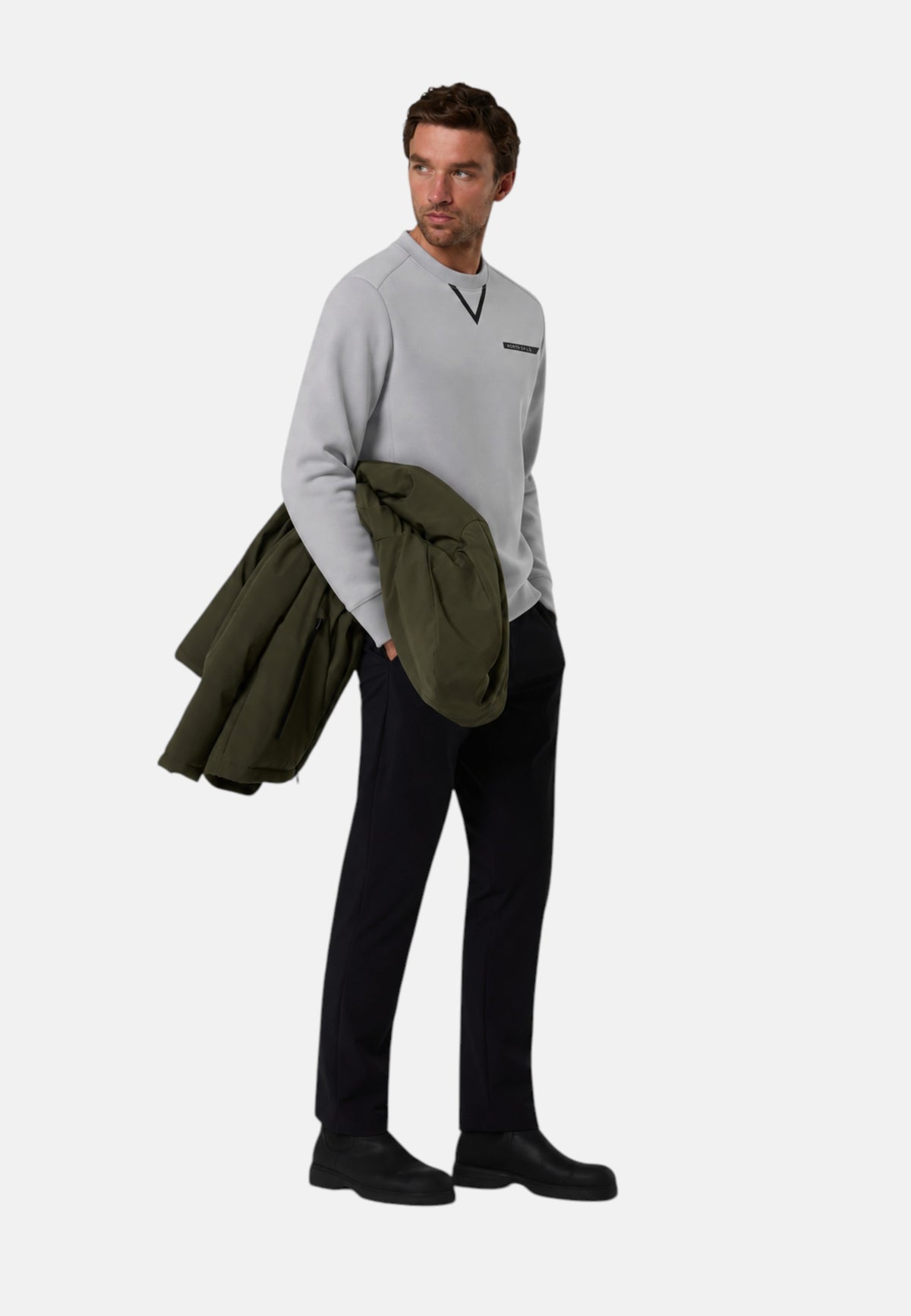 Felpa girocollo in scuba Uomo North Sails Vapor Grey