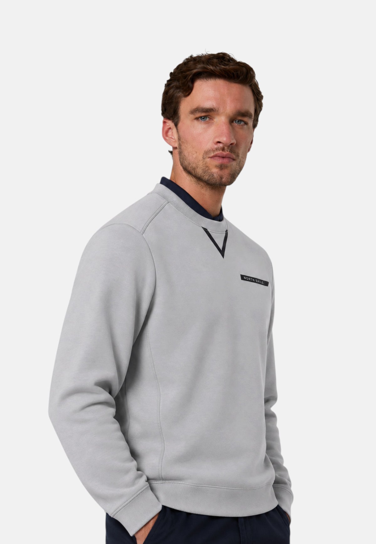 Felpa girocollo in scuba Uomo North Sails Vapor Grey