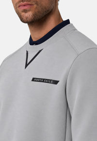 Felpa girocollo in scuba Uomo North Sails Vapor Grey