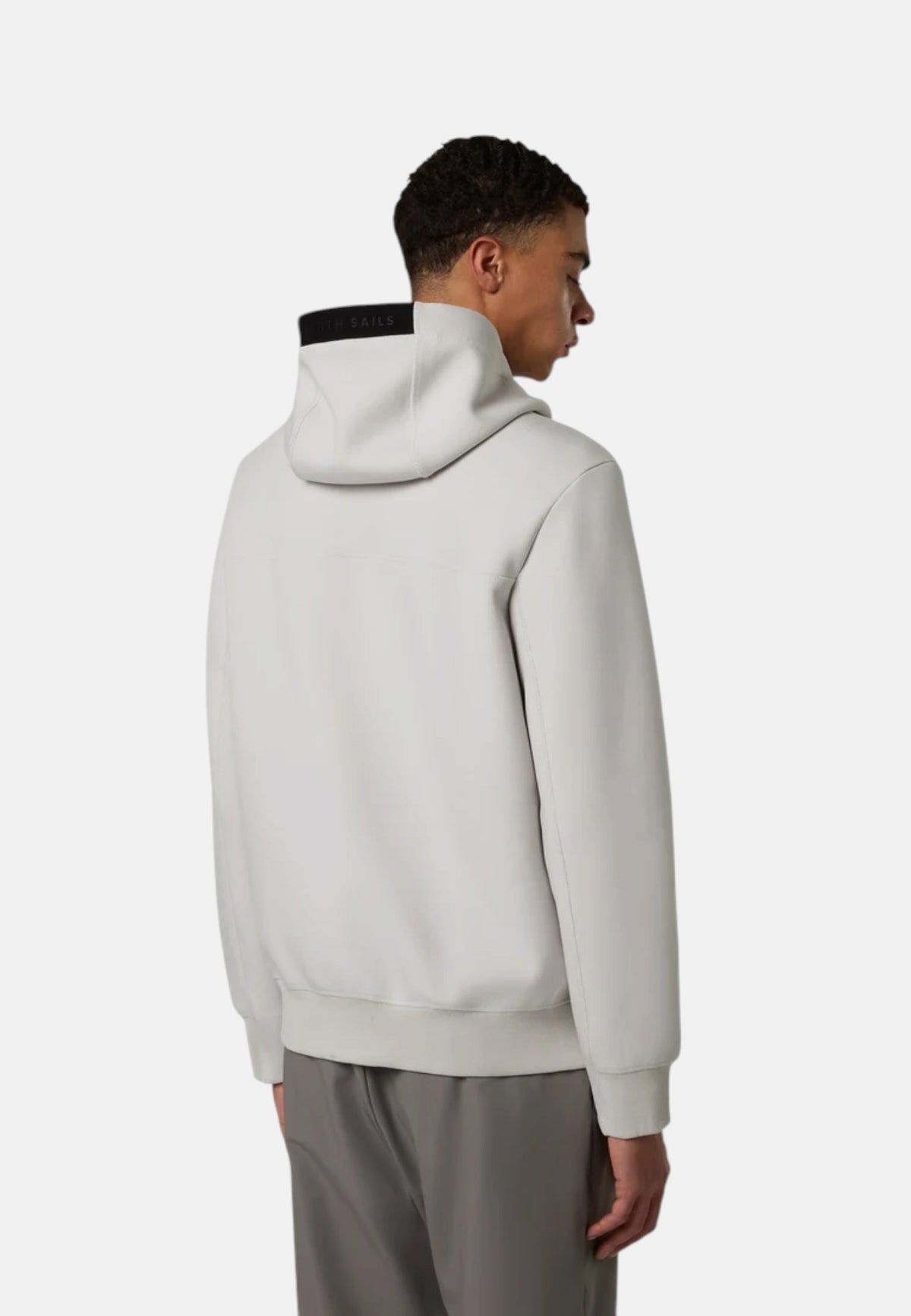 Felpa da Uomo con cappuccio e zip integrale in scuba North Sails Vapor Grey