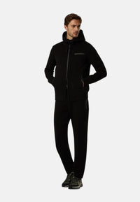Felpa con cappuccio e zip integrale in scuba Uomo North Sails Black