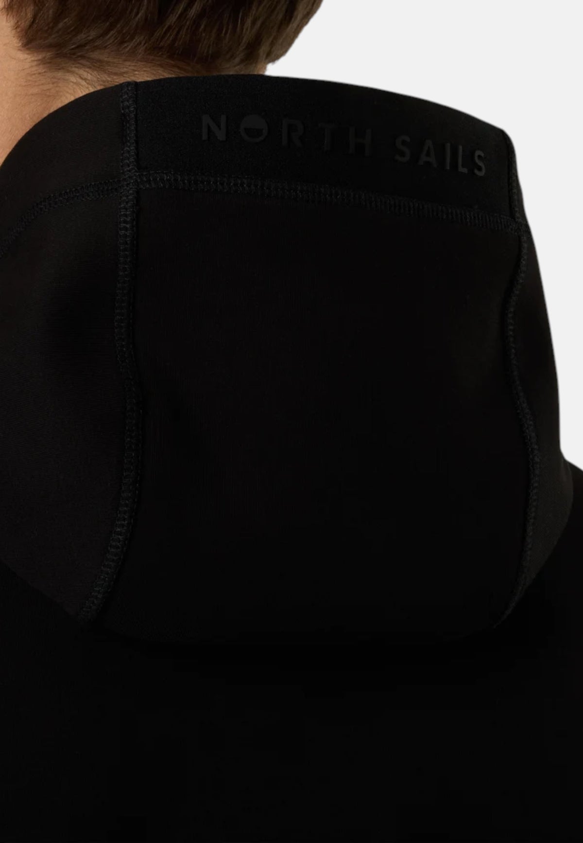 Felpa con cappuccio e zip integrale in scuba Uomo North Sails Black