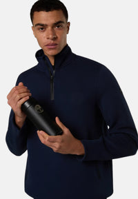 Felpa mezza zip in piqué scuba Da uomo North Sails Navy Blue