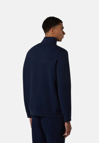 Felpa mezza zip in piqué scuba Da uomo North Sails Navy Blue