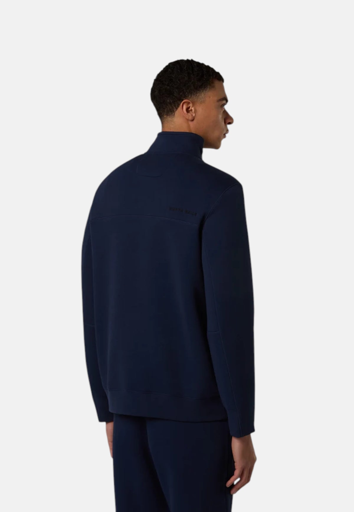 Felpa mezza zip in piqué scuba Da uomo North Sails Navy Blue