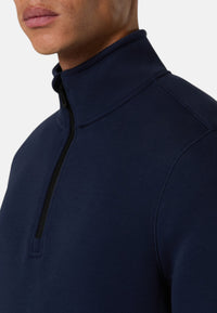 Felpa mezza zip in piqué scuba Da uomo North Sails Navy Blue