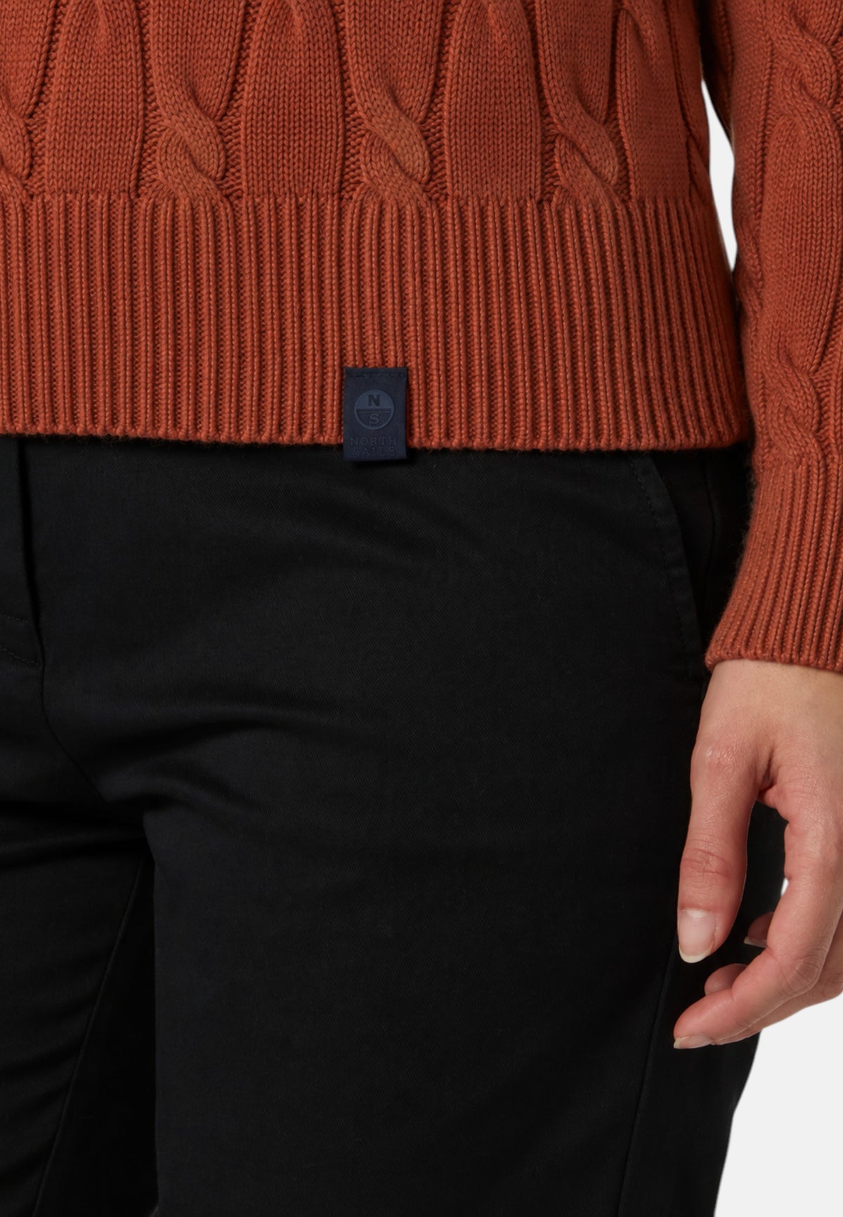 Maglione girocollo a trecce da Donna North Sails Rust