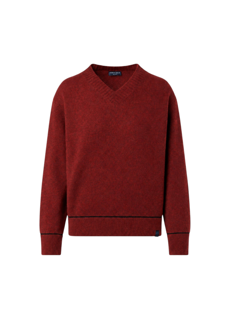 Maglione da Donna con scollo a V mouliné North Sails Tandor Spice