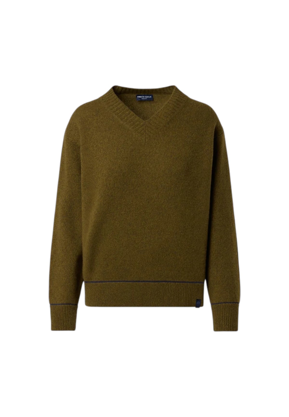Maglione da Donna con scollo a V mouliné North Sails Olive Night