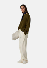 Maglione da Donna con scollo a V mouliné North Sails Olive Night