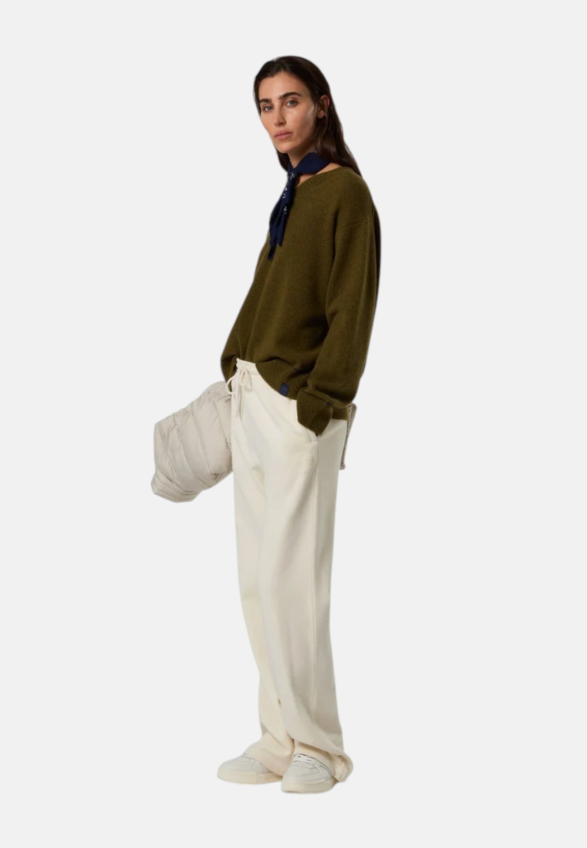 Maglione da Donna con scollo a V mouliné North Sails Olive Night