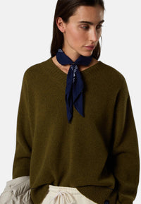 Maglione da Donna con scollo a V mouliné North Sails Olive Night