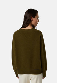 Maglione da Donna con scollo a V mouliné North Sails Olive Night