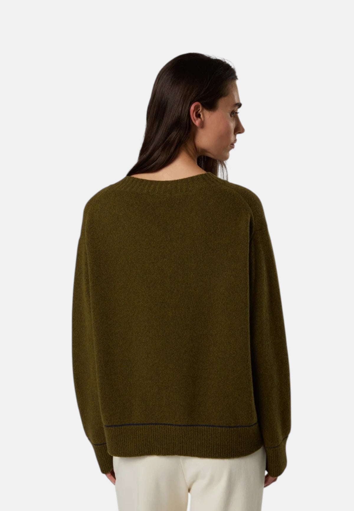Maglione da Donna con scollo a V mouliné North Sails Olive Night