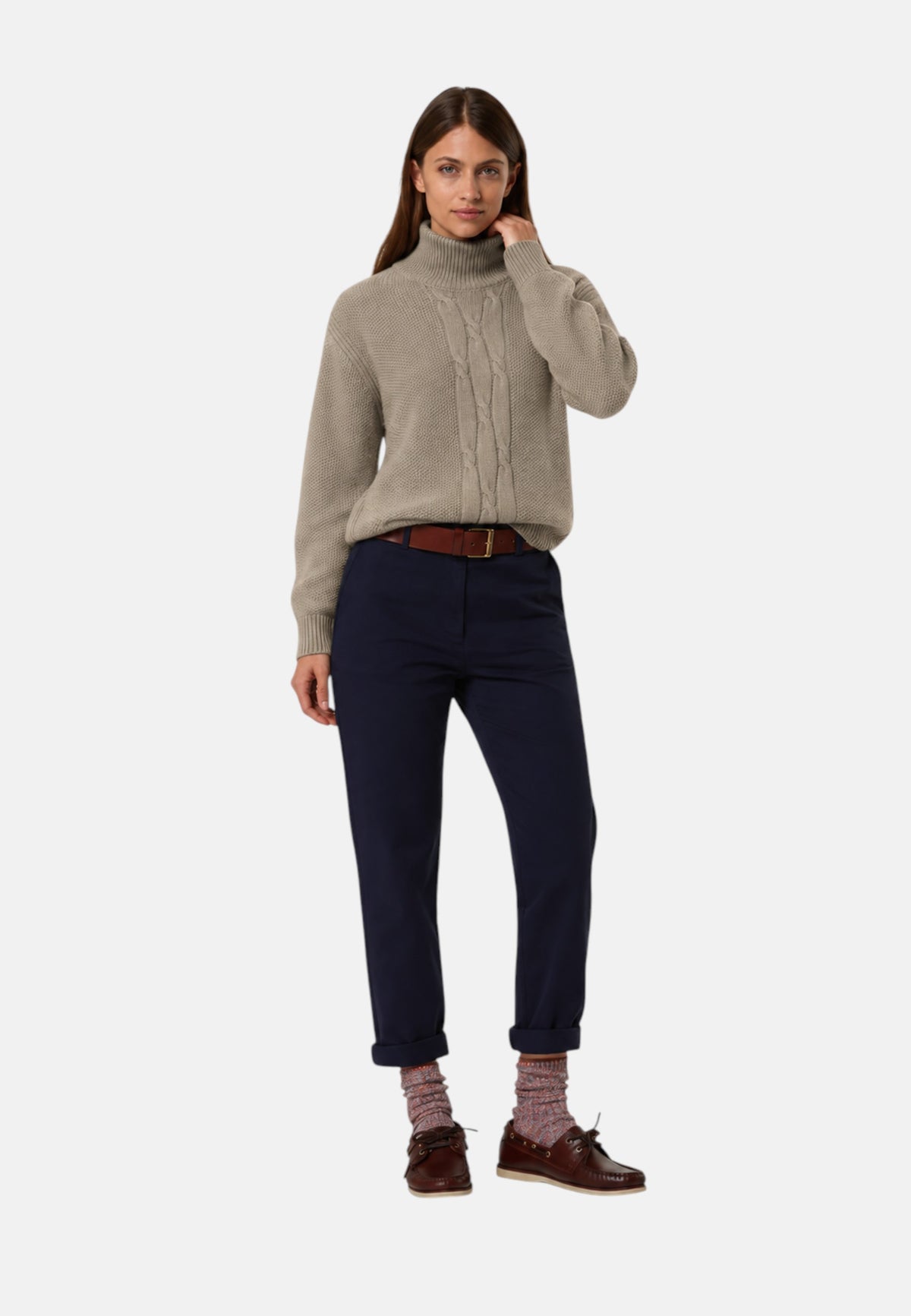 Maglione a collo alto con trecce maxi da Donna North Sails Rock
