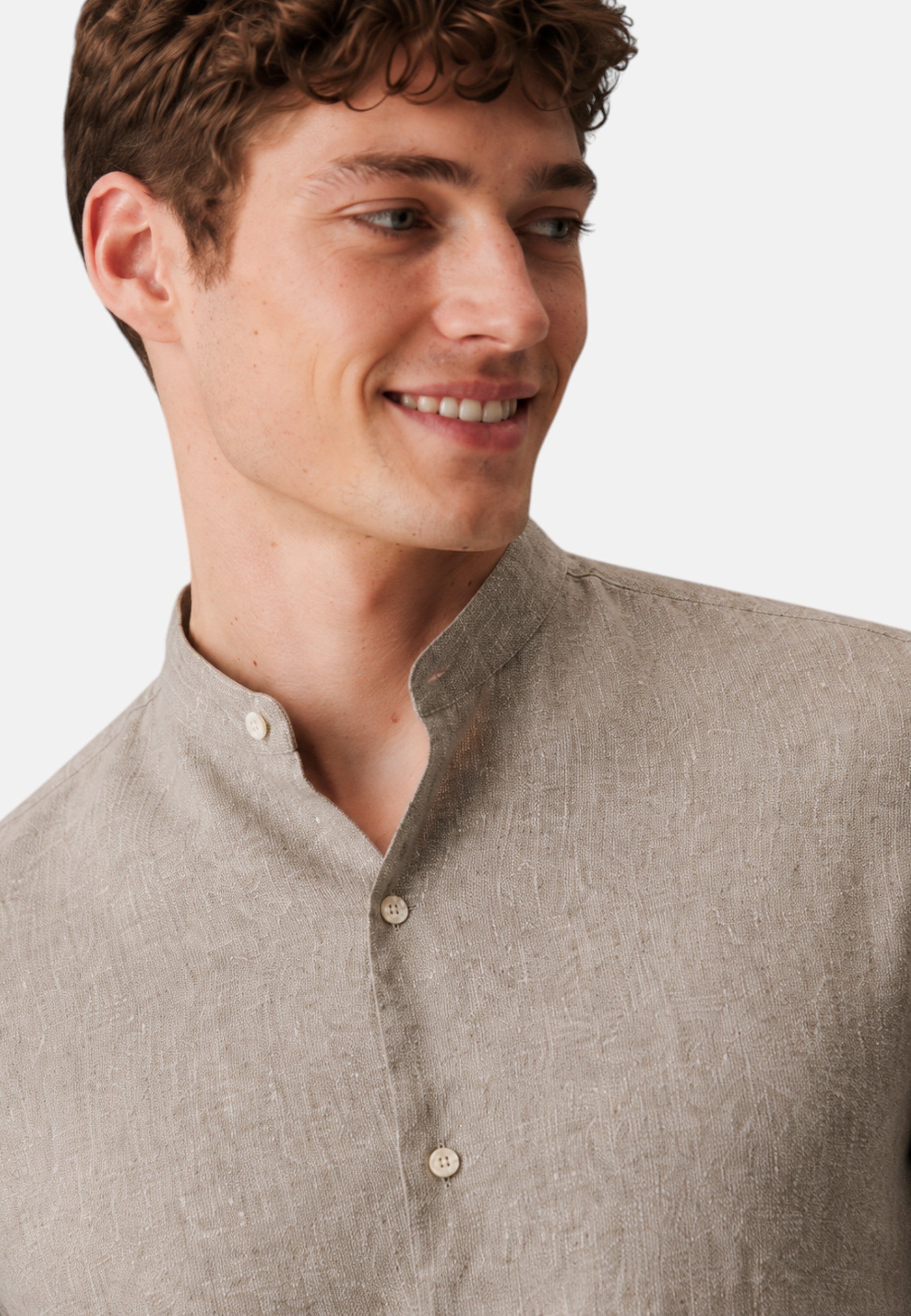 Camicia MORO In Lino da Uomo Testa Di Moro