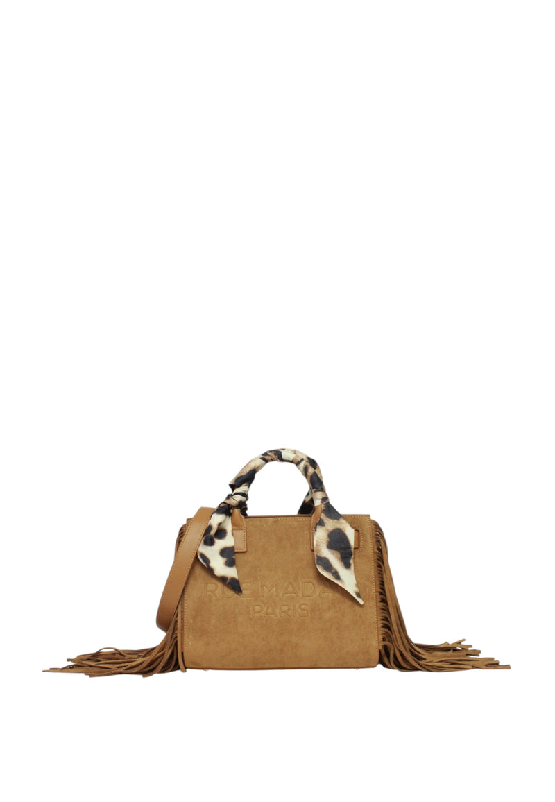 Borsa a Mano Da donna Rue Madam Suede Cognac