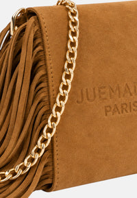 Borsa a Tracolla Da Donna Rue Madam Suede Cognac