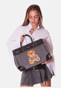 Borsa Tote da Donna Rue Madam MRVIN LOVE Grey