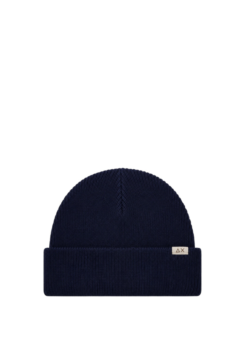 Berretto in misto lana a trecce Sun68 Navy Blue