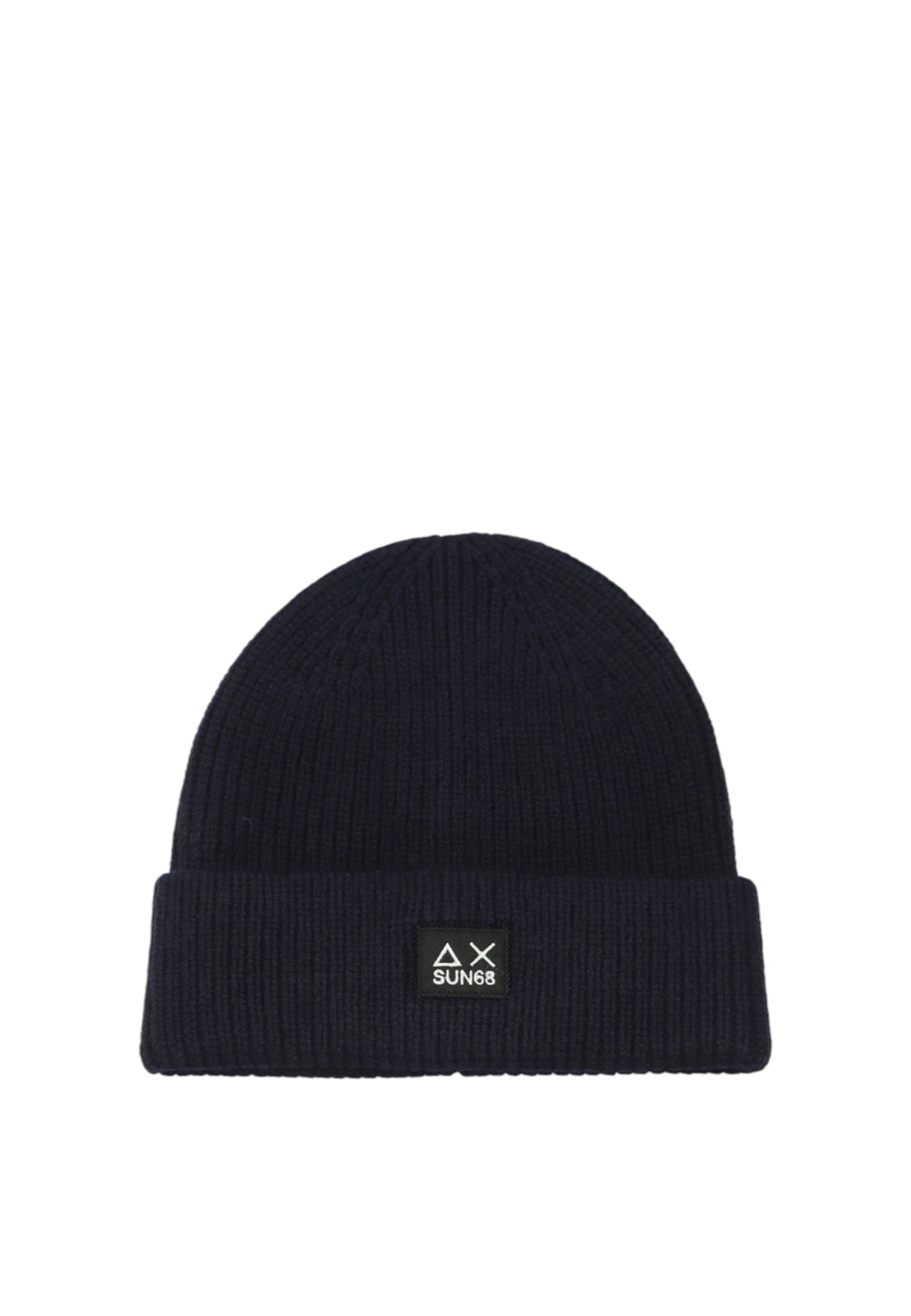 Berretto da Uomo in misto lana a trecce Sun68 Navy Blue