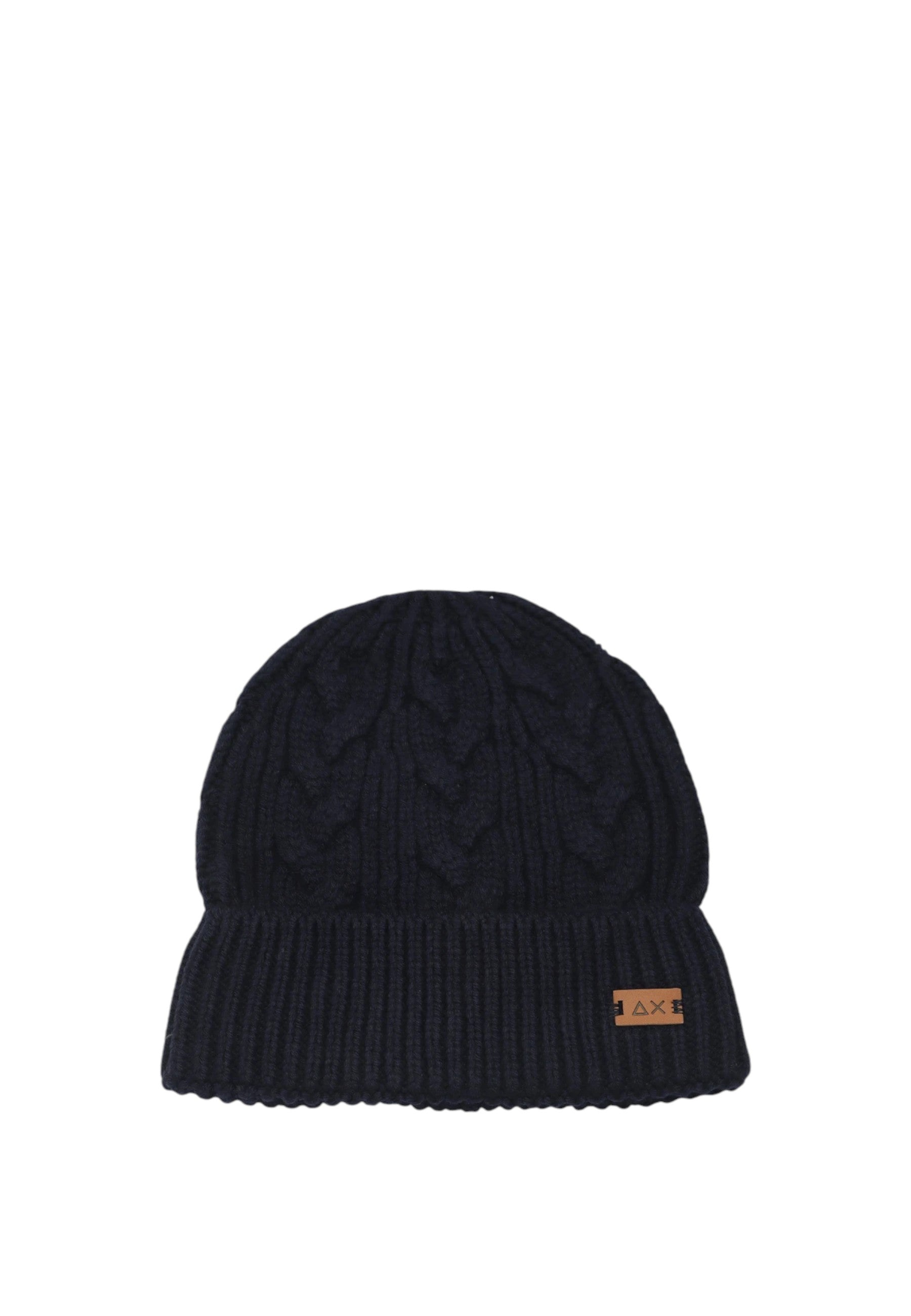Berretto Da Uomo in misto lana a trecce Navy Blue