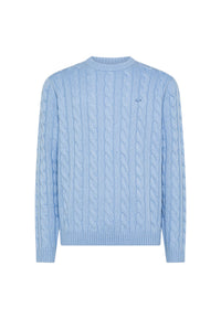 Maglione girocollo da uomo in cotone con logo Frontale Tortora