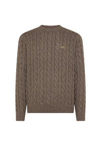 Maglione da Uomo in lana e cashmere a trecce Sun68 Tortora