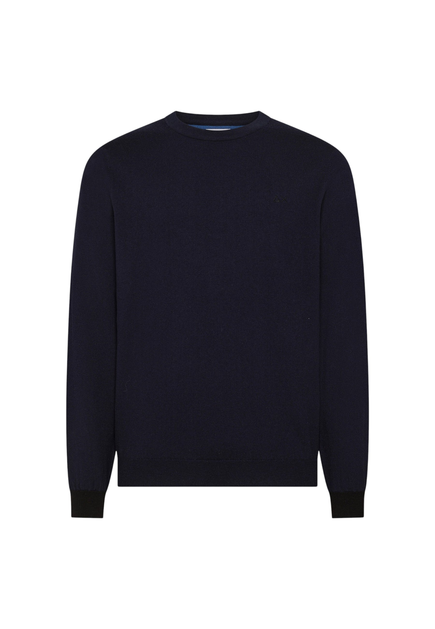 Maglione in cotone e lana da Uomo Sun68 Navy Blue