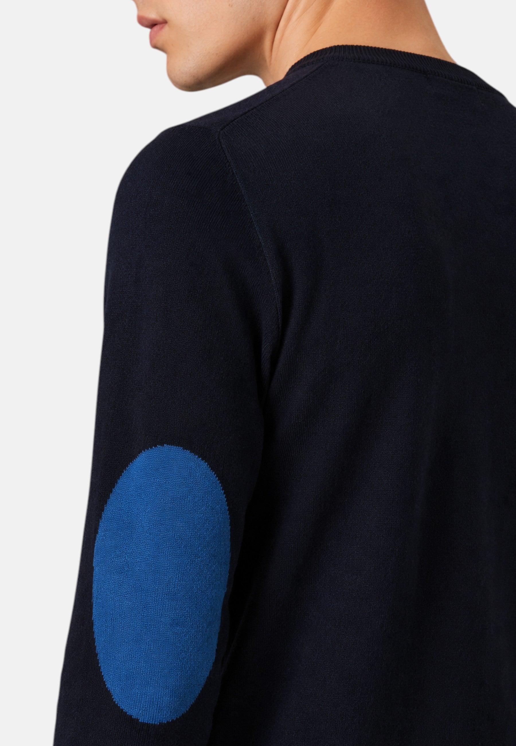 Maglione in cotone e lana da Uomo Sun68 Navy Blue