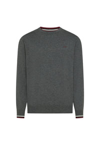 Maglia da Uomo in lana e cotone con righe Sun68 Grigio Scuro