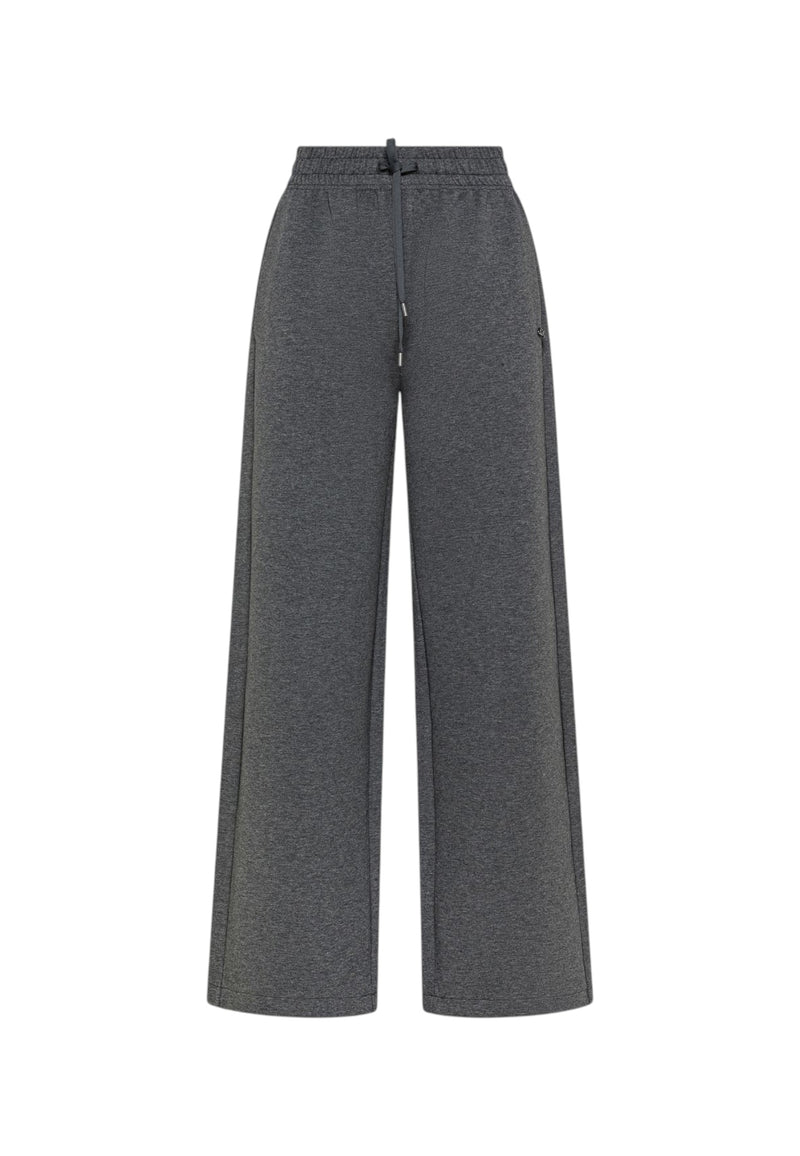 Pantaloni in felpa di cotone Donna Sun68 Grigio Scuro