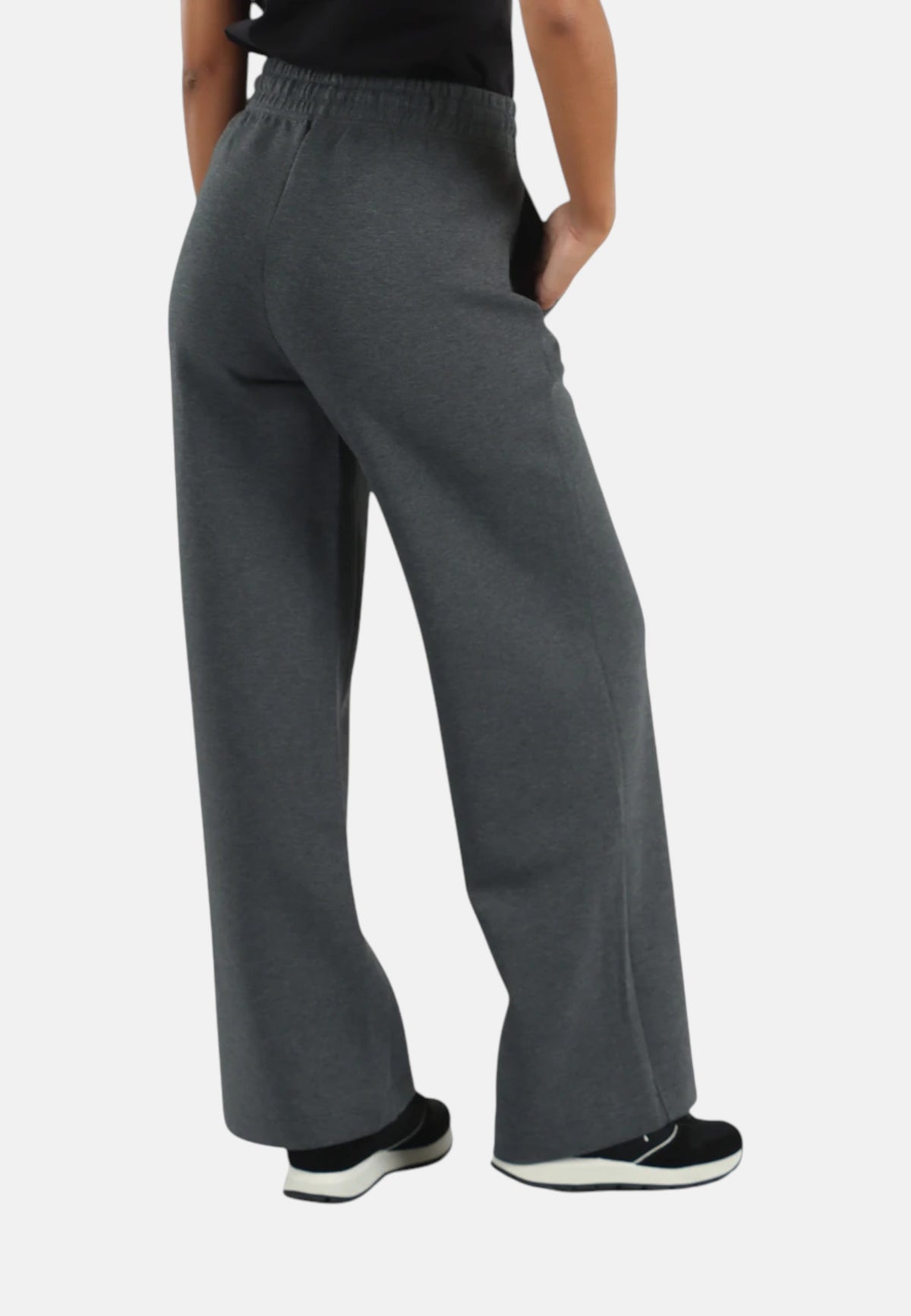 Pantaloni in felpa di cotone Donna Sun68 Grigio Scuro