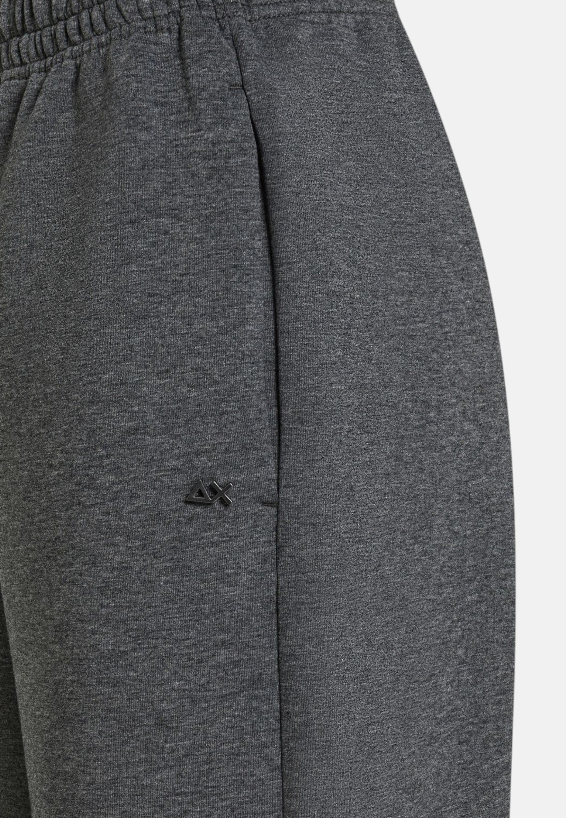 Pantaloni in felpa di cotone Donna Sun68 Grigio Scuro
